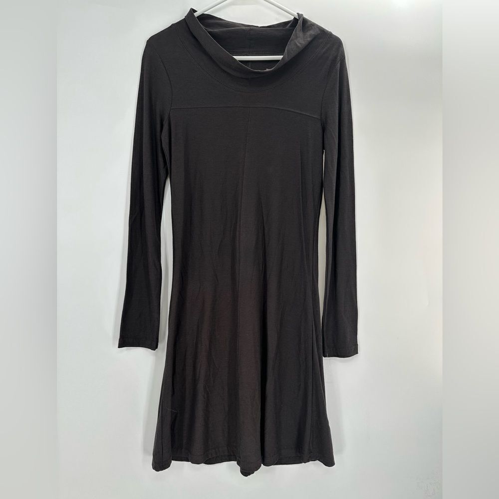 Horny Toad Toad & Co Cowl Neck Long Sleeve MIDI Dress Brown Size XS